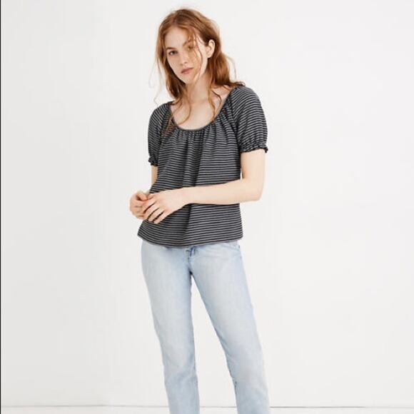NWT Madewell‎ Textured Peasant Blouse - Picture 1 of 8